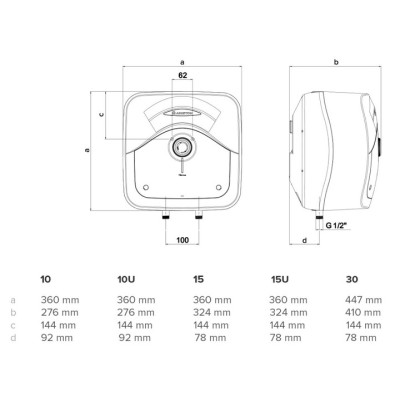 Водонагрівач Ariston Andris RS 10U/3 Водонагрівач Ariston Andris RS 10U/3
