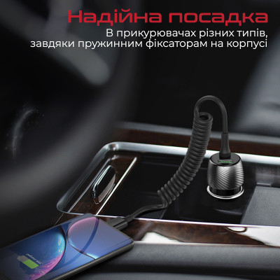 Автомобільний зарядний пристрій Promate PowerDrive-33PDC 33W Black