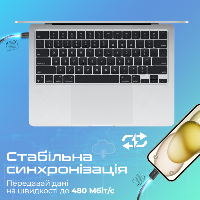 Кабель Promate EcoLine-Ci120 USB Type-C - Lightning (M/M), 3 A, 27 W, 1.2 м, Black Кабель Promate EcoLine-Ci120 USB Type-C - Lightning (M/M), 3 A, 27 W, 1.2 м, Black