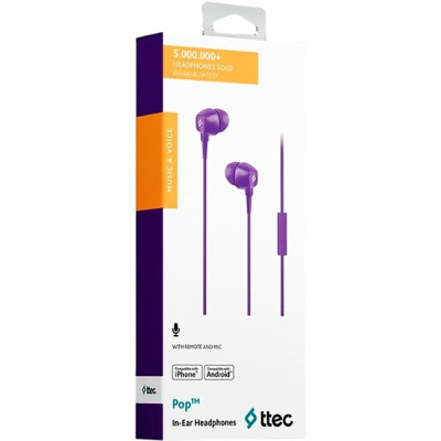 Гарнітура Ttec Pop Purple (2KMM13MR) Гарнітура Ttec Pop Purple (2KMM13MR)