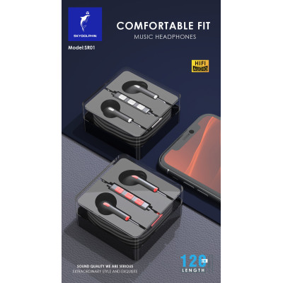 Гарнітура SkyDolphin SR01 with mic Silver (HF-000476)