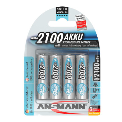 Акумулятори Ansmann AA/HR06 NI-MH 2100 mAh BL 4 шт Акумулятори Ansmann AA/HR06 NI-MH 2100 mAh BL 4 шт