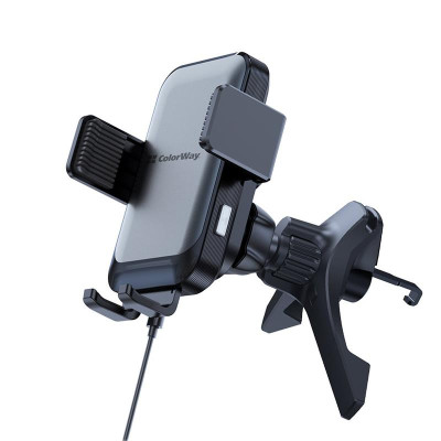 Бездротовий зарядний пристрій СolorWay AutoSense Car Wireless Charger 2 (Dashboard+Air Vent) 15W (CW-CHAW040Q-BK) Бездротовий зарядний пристрій СolorWay AutoSense Car Wireless Charger 2 (Dashboard+Air Vent) 15W (CW-CHAW040Q-BK)