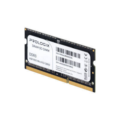 Модуль пам`ятi SO-DIMM DDR3L 4GB/1600 Prologix (PRO4GB1600D3S) Модуль пам`ятi SO-DIMM DDR3L 4GB/1600 Prologix (PRO4GB1600D3S)