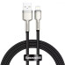 Кабель Baseus Cafule Metal USB - Lightning (M/M), 2.4A, 1 м Black (6953156202245)