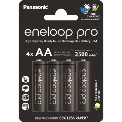 Акумулятори Panasonic Eneloop AA/HR06 NI-MH 2500 mAh BL 4 шт