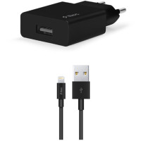 Мережевий зарядний пристрій Ttec SmartCharger USB 2.1А Black (2SCS20LS) + кабель Lightning Мережевий зарядний пристрій Ttec SmartCharger USB 2.1А Black (2SCS20LS) + кабель Lightning