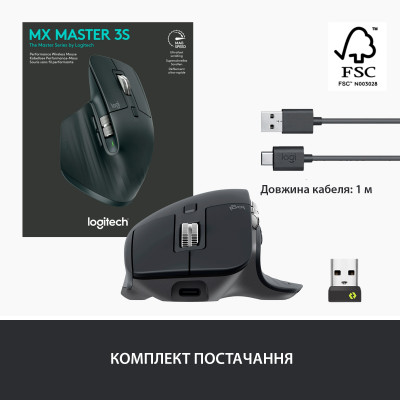 Миша Bluetooth Logitech MX Master 3S Graphite (910-006559) Миша Bluetooth Logitech MX Master 3S Graphite (910-006559)