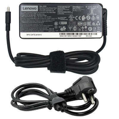 Блок живлення Lenovo 20V 65W 3.25A USB Type-C + каб. живл. (ADLX65YCC3D) Блок живлення Lenovo 20V 65W 3.25A USB Type-C + каб. живл. (ADLX65YCC3D)