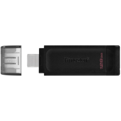 Флеш-накопичувач USB3.2 128GB Type-C Kingston DataTraveler 70 Black (DT70/128GB)