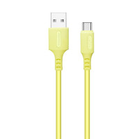Кабель ColorWay USB - USB Type-C (M/M), soft silicone, 2.4 А, 1 м, Yellow (CW-CBUC043-Y) Кабель ColorWay USB - USB Type-C (M/M), soft silicone, 2.4 А, 1 м, Yellow (CW-CBUC043-Y)