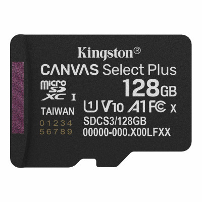 Карта пам`яті MicroSDXC 128GB UHS-I Class 10 Kingston Canvas Select Plus R150MB/s + SD-адаптер (SDCS3/128GB) Карта пам`яті MicroSDXC 128GB UHS-I Class 10 Kingston Canvas Select Plus R150MB/s + SD-адаптер (SDCS3/128GB)