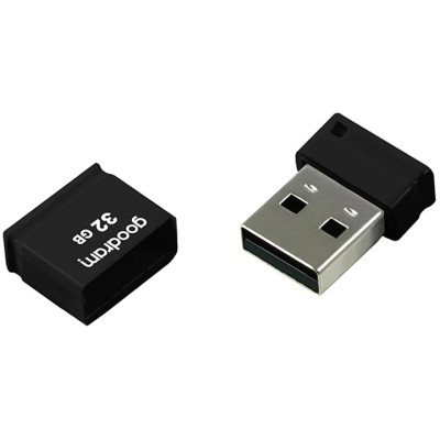 Флеш-накопичувач USB2.0 32GB Goodram UPI2 (Piccolo) Black (UPI2-0320K0R11) Флеш-накопичувач USB2.0 32GB Goodram UPI2 (Piccolo) Black (UPI2-0320K0R11)