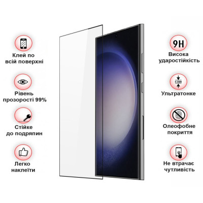 Захисне скло BeCover для Samsung Galaxy S24 Ultra SM-S928 Black (711318) Захисне скло BeCover для Samsung Galaxy S24 Ultra SM-S928 Black (711318)