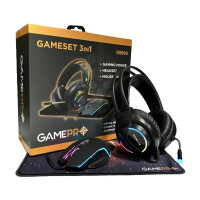 Комплект GamePro Gameset 3 в 1 USB миша + ігрова поверхня + гарнітурою (GS890) Комплект GamePro Gameset 3 в 1 USB миша + ігрова поверхня + гарнітурою (GS890)