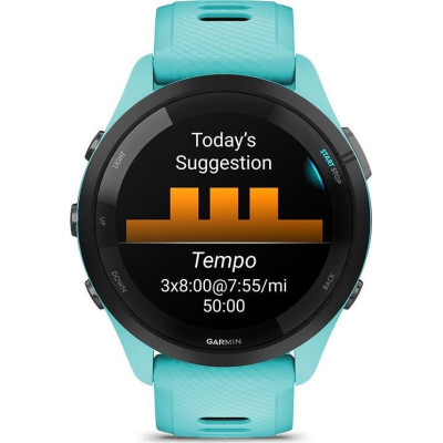 Смарт-годинник Garmin Forerunner 265 Black Bezel with Aqua Case and Aqua/Black Silicone Band (010-02810-52) Смарт-годинник Garmin Forerunner 265 Black Bezel with Aqua Case and Aqua/Black Silicone Band (010-02810-52)