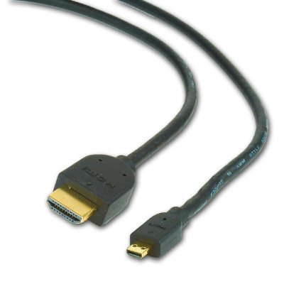 Кабель Gembird HDMI - micro-HDMI V 2.0 (M/M), 3 м, чорний (CC-HDMID-10) пакет Кабель Gembird HDMI - micro-HDMI V 2.0 (M/M), 3 м, чорний (CC-HDMID-10) пакет