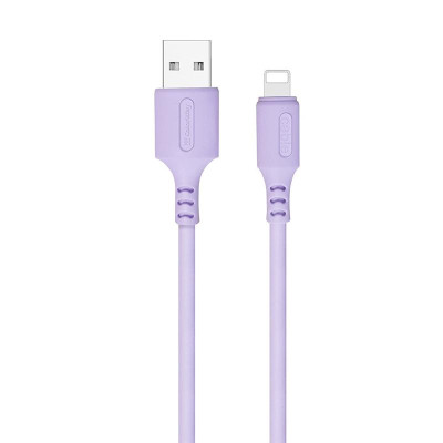 Кабель ColorWay USB - Lightning (M/M), soft silicone, 2.4 А, 1 м, Purple (CW-CBUL044-PU) Кабель ColorWay USB - Lightning (M/M), soft silicone, 2.4 А, 1 м, Purple (CW-CBUL044-PU)