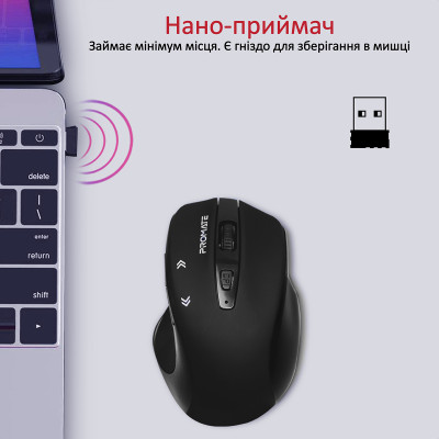 Миша бездротова Promate Cursor Black Миша бездротова Promate Cursor Black