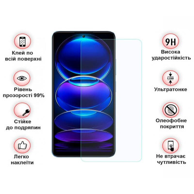 Захисне скло BeCover для Xiaomi Redmi Note 12 4G/Note 12 5G/Poco X5 5G Crystal Clear Glass 3D (709254)