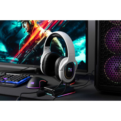 Гарнітура ігрова 2E GAMING HG330, 7.1, USB-A, RGB, 2м, білий