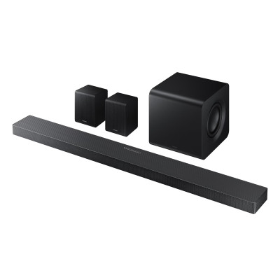 Саундбар Samsung HW-QS750F 465Вт, 5.1.2, BT, HDMI-eARC, Wi-Fi, саб, Dolby Atmos, чорний Саундбар Samsung HW-QS750F 465Вт, 5.1.2, BT, HDMI-eARC, Wi-Fi, саб, Dolby Atmos, чорний