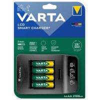 Зарядний пристрій Varta LCD Smart Plus Charger 4хNI MH AA2100 мА•год