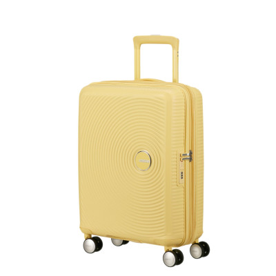 Валіза American Tourister, Soundbox, поліпропілен, мала, 55см, 35.5/41л, TSA, 4 колеса, EXP, пастельно-жовтий Валіза American Tourister, Soundbox, поліпропілен, мала, 55см, 35.5/41л, TSA, 4 колеса, EXP, пастельно-жовтий