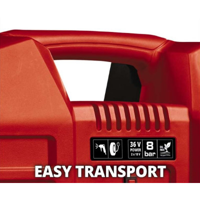 Компресор автомобільний акумуляторний Einhell TE-AC 36/8 Li OF Set-Solo PXC, 36В, 130л/хв, в формі валізи, безмасляний, пістолет і шланг в комплекті, без АКБ та ЗП Компресор автомобільний акумуляторний Einhell TE-AC 36/8 Li OF Set-Solo PXC, 36В, 130л/хв, в формі валізи, безмасляний, пістолет і шланг в комплекті, без АКБ та ЗП