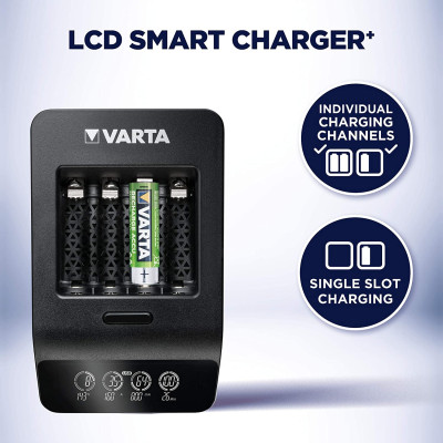 Зарядний пристрій Varta LCD Smart Plus Charger 4хNI MH AA2100 мА•год
