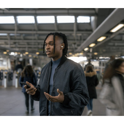 Навушники TWS Sony WF-1000XM5 BT 5.3, ANC, Hi-Res, IPX4, SBC, AAC, LDAC, LC3,  Сріблястий