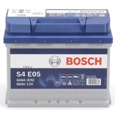 Акумулятор Bosch S4 12В 60А·год 640А R+ (0 092 S4E 051) (0 092 S4E 050)