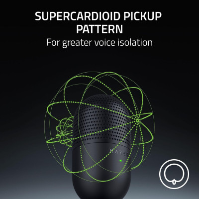 Мікрофон геймінговий Razer Seiren V3 Mini, Omni, USB-A, 1.2м, чорний