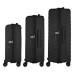Набір валіз 2E, Aero, поліпропілен, (L+M+S), TSA, 4 колеса, EXP, чорний