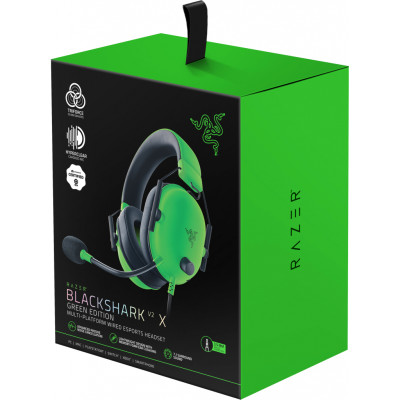 Гарнітура Razer Blackshark V2 X 3.5мм, зелений