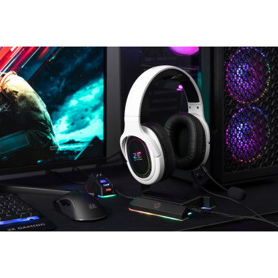 Гарнітура ігрова 2E GAMING HG330, 7.1, USB-A, RGB, 2м, білий