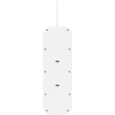 Подовжувач мережевий Belkin 2м, 8хТипF, 16А, USB-С/USB-C 30Вт, фільтр, білий