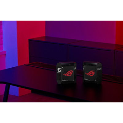 Система WiFi-Mesh ASUS ROG Rapture GT6 AX10000, 3xGE LAN, 1x2.5GE WAN, 1xUSB 3.2, 2мод, чорний Система WiFi-Mesh ASUS ROG Rapture GT6 AX10000, 3xGE LAN, 1x2.5GE WAN, 1xUSB 3.2, 2мод, чорний