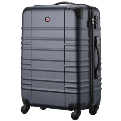 Валіза Wenger, Amplar, середня, пластик, 4 колеса, синя