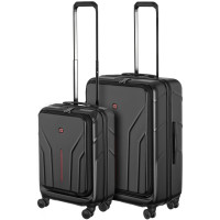 Набір валіз Wenger Amplix Hardside, полікарбонат, (S+M), TSA, 4 колеса, EXP, чорний Набір валіз Wenger Amplix Hardside, полікарбонат, (S+M), TSA, 4 колеса, EXP, чорний