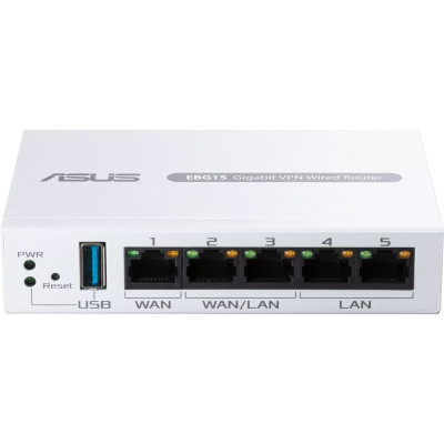 Маршрутизатор ASUS ExpertWiFi EBG15 2xGE LAN 1xGE WAN, 2xGE WAN/LAN, USB 3.2, BT Маршрутизатор ASUS ExpertWiFi EBG15 2xGE LAN 1xGE WAN, 2xGE WAN/LAN, USB 3.2, BT