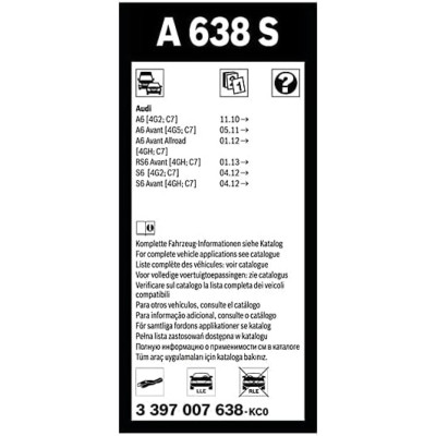 Склоочисник BOSCH Aerotwin безкаркасний комплект 650/530мм (3 397 007 638)