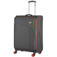Валіза 2E, Trek, поліестер, середня, 64/78л, TSA, 4 колеса, EXP, сірий