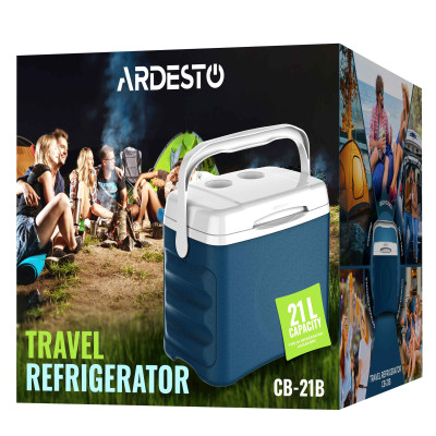 Холодильник дорожній ARDESTO, 21л, ак.холоду, 3.7 кг, синій