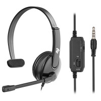 Гарнітура ПК моно On-ear 2E CH12 mini-jack, omni-mic, 1.2м, чорний