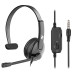 Гарнітура ПК моно On-ear 2E CH12 mini-jack, omni-mic, 1.2м, чорний