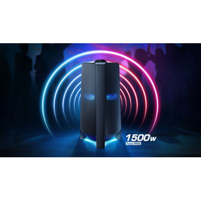 Акустична система Samsung MX-T70 1500Вт, 2.0, BT, USB, 3.5 Mini Jack, IPX5, Party Lights+, SBC, AAC, aptX, чорний