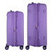 Набір валіз 2E, Aero, поліпропілен, (M+S), TSA, 4 колеса, EXP, лавандовий
