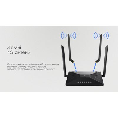Маршрутизатор Netis MW5360 N300, 4G/LTE, 2xFE LAN, 1xFE WAN Маршрутизатор Netis MW5360 N300, 4G/LTE, 2xFE LAN, 1xFE WAN