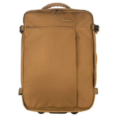 Сумка дорожня на 2-х колесах, Tucano Tugo S Trolley, 34л, поліестер, коричнева